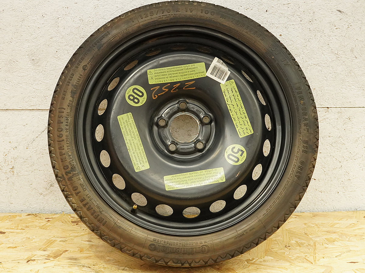 2010 - 2017 Audi S5 8T Spare Tire Wheel Steel Rim 19X4J 5-112Mm 125/70 R19 OEM