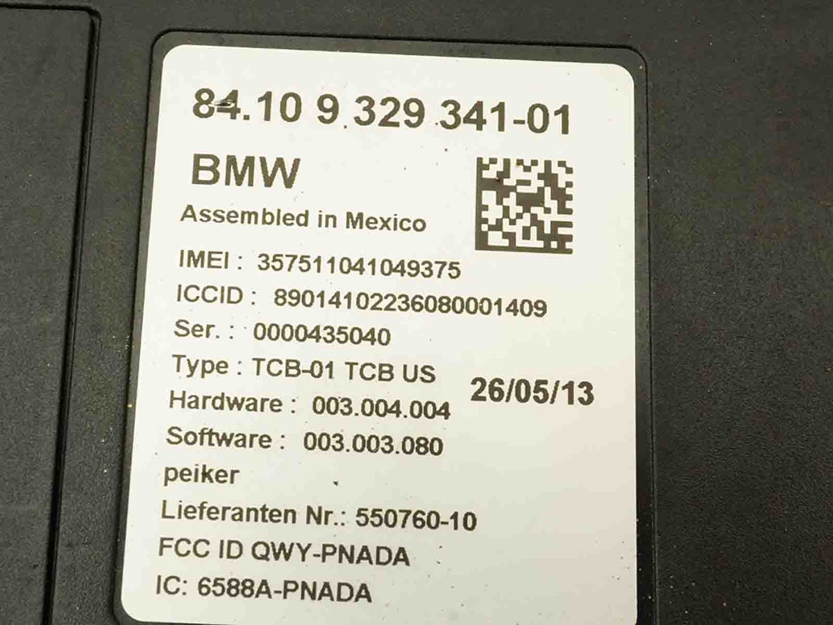 2013 - 2015 Bmw 3 Series F30 Communication Telematics Control Module 84109329341