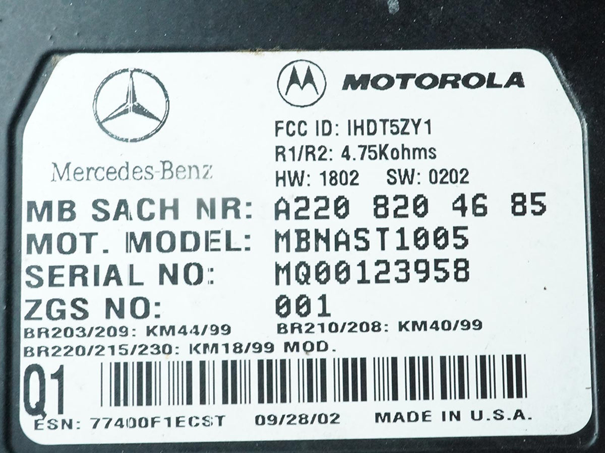 2001-2003 Mercedes CLK430 C208 Voice Communication Control Module A2208204685
