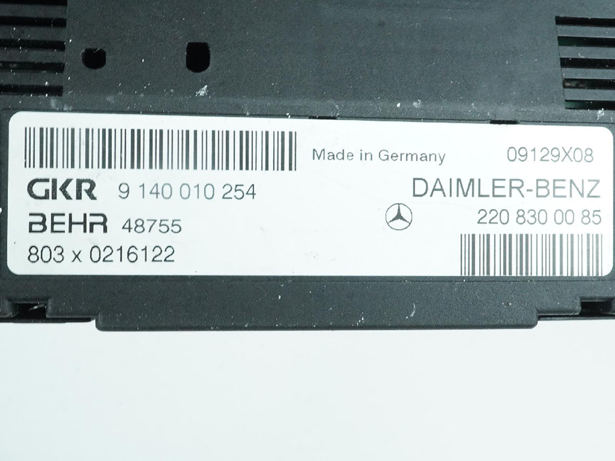2000 - 2006 Mercedes Benz Cl Class C215 Hvac Climate Ac Heater Control Module