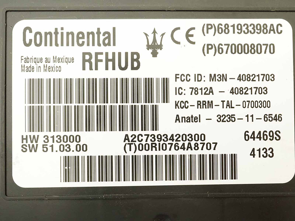 2014 - 2017 Maserati Ghibli S M157 Keyless Remote Entry Control Module Unit OEM