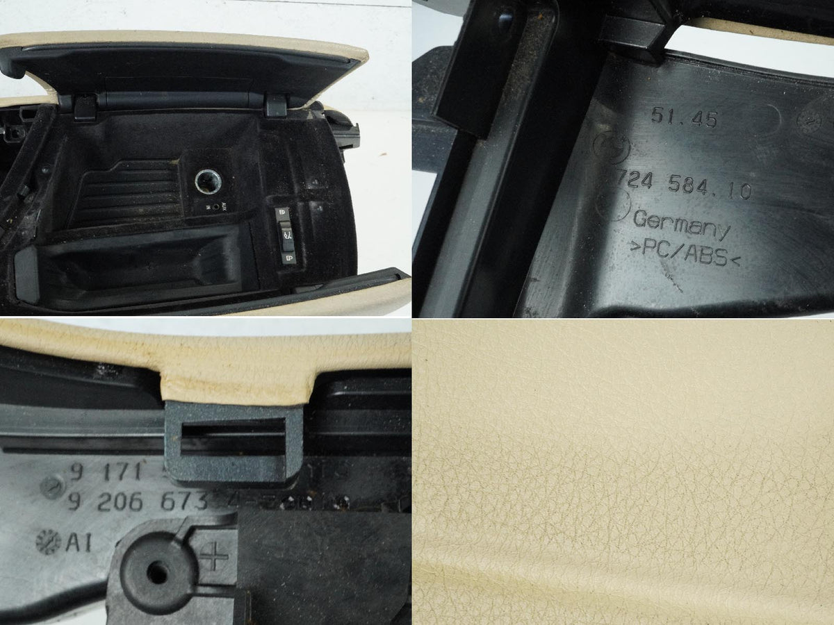 2011 Bmw 5 Series F10 Center Console Armrest Storage Leather Compartment OEM