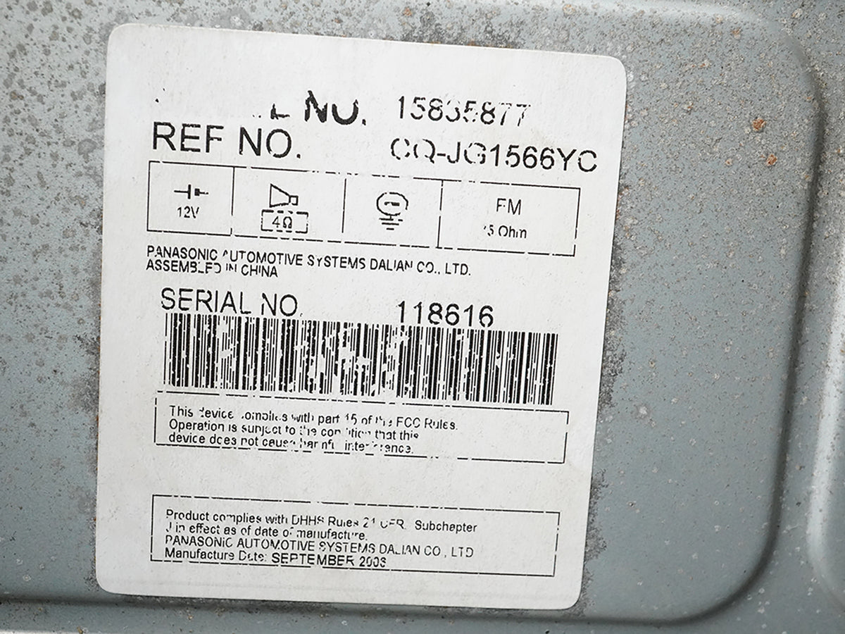 2007 - 2008 Saturn Aura Am Fm Audio Radio Player Receiver Wo Code 15835877 OEM