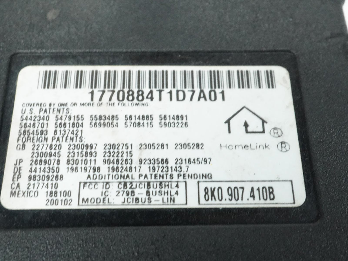 2009 - 2012 Audi Q7 4L Homelink Garage Opener Control Module 8K0907410B OEM