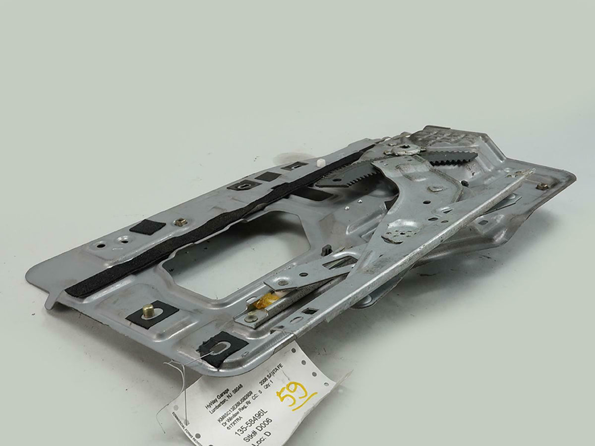 01-06 Hyundai Santa Fe Power Window Regulator Door W Frame Rear Left OEM