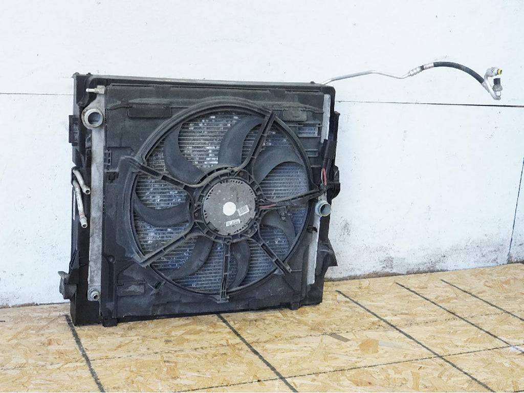  2007 - 2010 BMW X5 E70 4.8L AT AC CONDENSER RADIATOR COOLING W FAN 17007555272, cheap