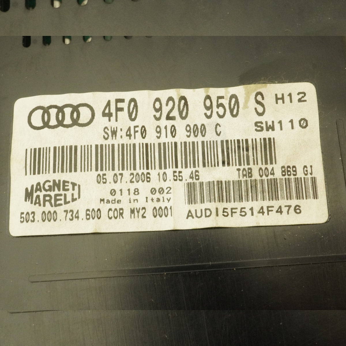 2005-2008 Audi A6 C6 Mph Speedometer Instrument Cluster Gauge 4F0920950S OEM
