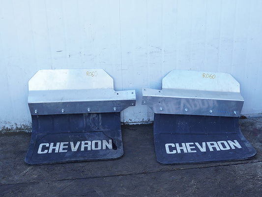 2011 - 2014 Ford Pickup F550 Super Duty Wheel Mud Flaps Rear Chevron Set Of 2