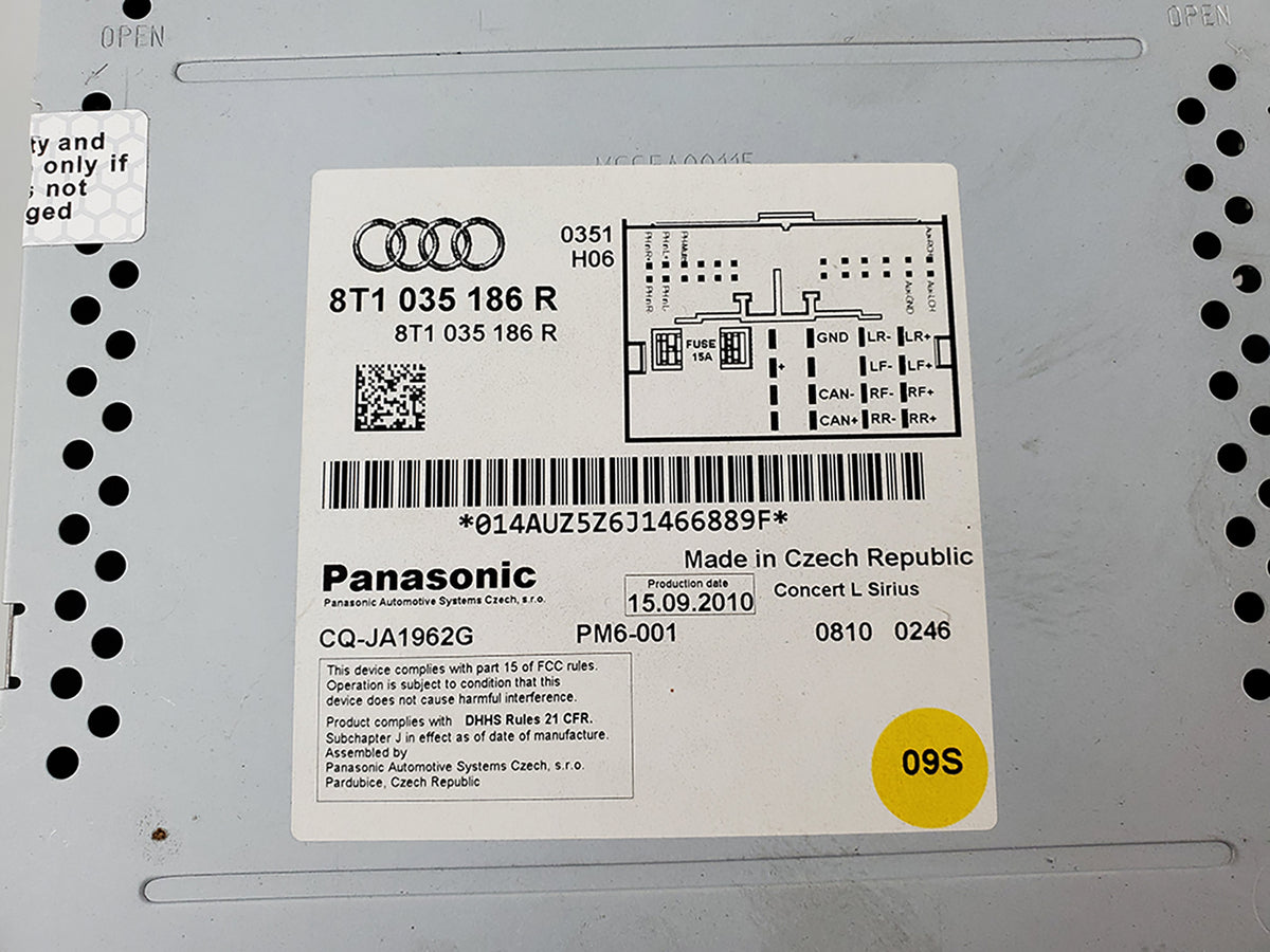 2012 Audi A4 B8 Radio Audio Receiver Player Cd Mp3 Wo Code Unit 8T1035186 OEM