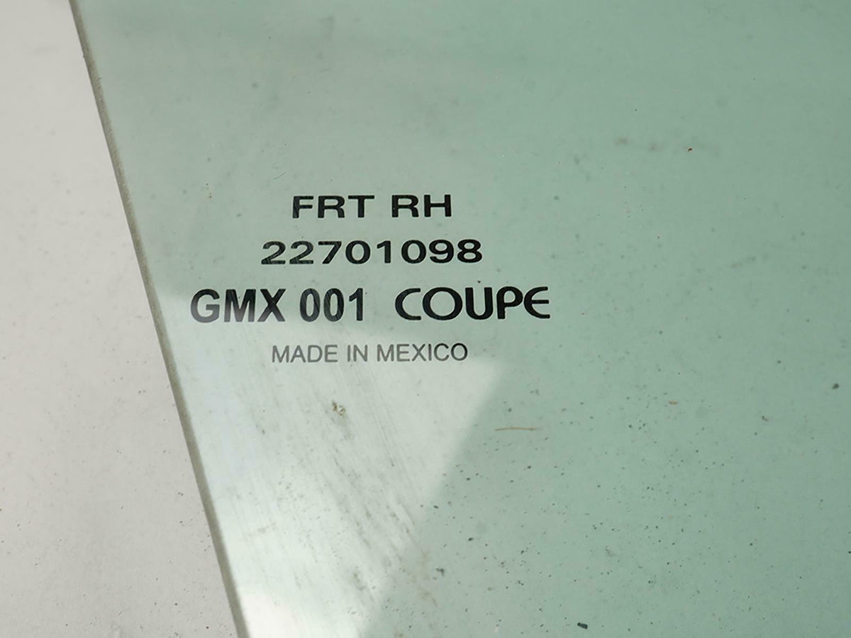 2005 - 2010 Chevrolet Cobalt Coupe Window Glass Door Front Right 22701098 OEM