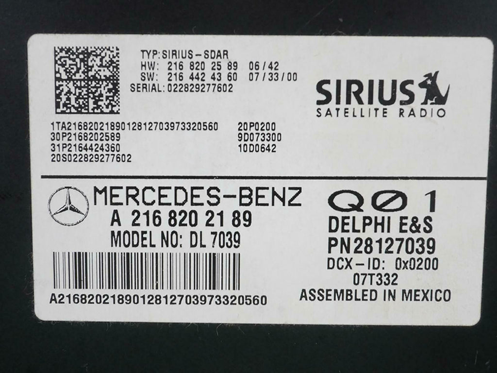  2008 - 2011 Mercedes Benz C Class W204 C300 Sirius Radio Satellite Receiver OEM, cheap