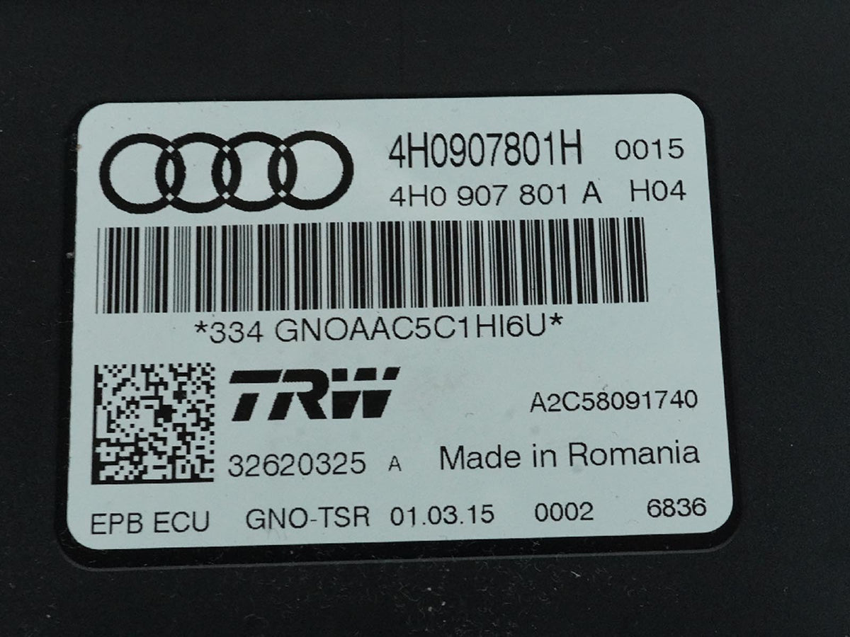 2011-2018 Audi A8 A8L D4 Parking Brake Electric Control Module Unit 4H0907801H