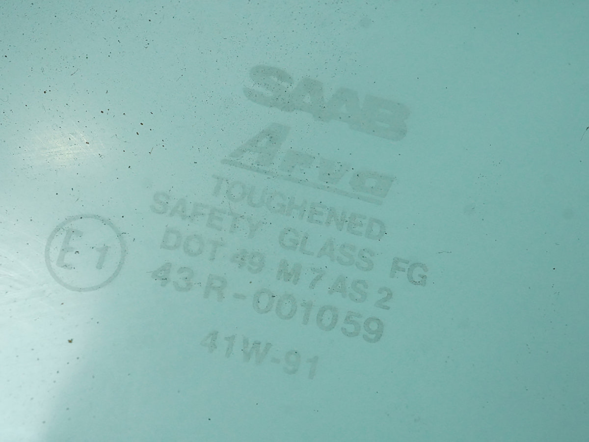 86-94 Saab 900 Convertible 2Dr Quarter Window Glass Rear Right FQ04062GT OEM