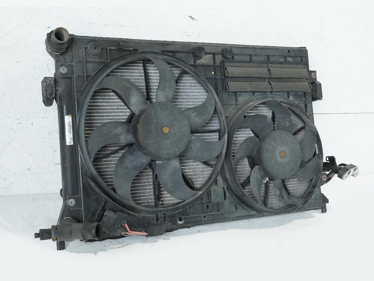 2008 - 2010 Audi TT Mk2 3.2L Mt Radiator Condenser Cooling Fan Shroud Motor OEM