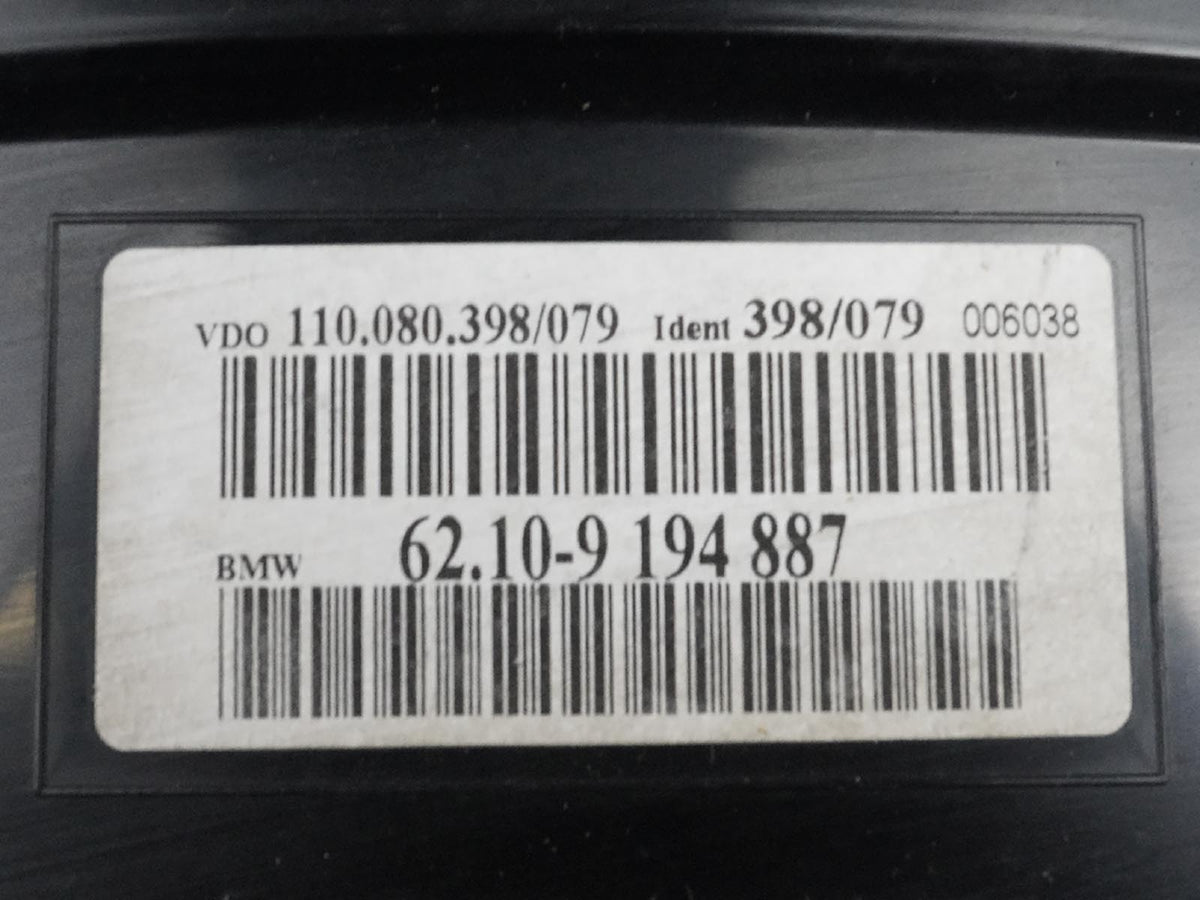08-10 BMW 5 Series E61 3.0L 6 Cyl Mph Speedometer Cluster 62109194887 OEM