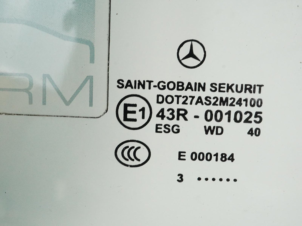 03-12 Mercedes SL500 SL600 R230 Quarter Window Glass Rear Right 2306700210 OEM