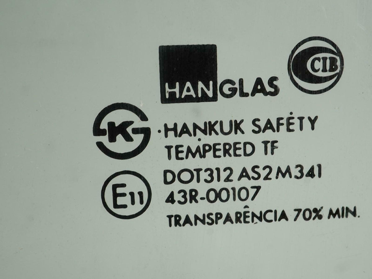 1996 - 2000 Hyundai Elantra Sedan Window Glass Door Rear Driver 8341029020 OEM