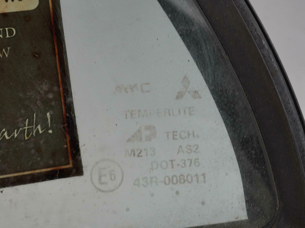 1994 - 1997 Mitsubishi Galant Vent Door Window Glass Rear Driver MR741760 OEM