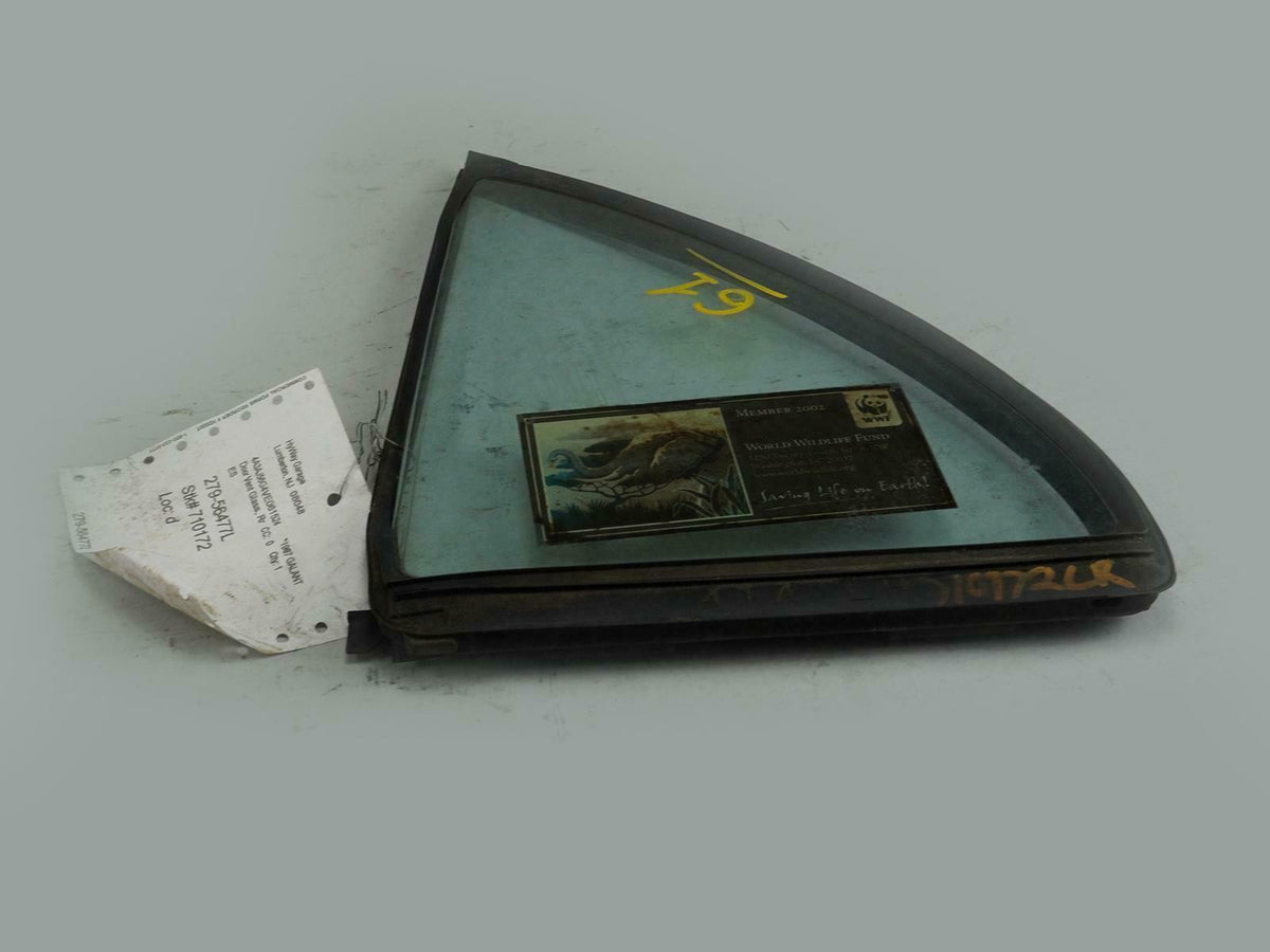 1994 - 1997 Mitsubishi Galant Vent Door Window Glass Rear Driver MR741760 OEM