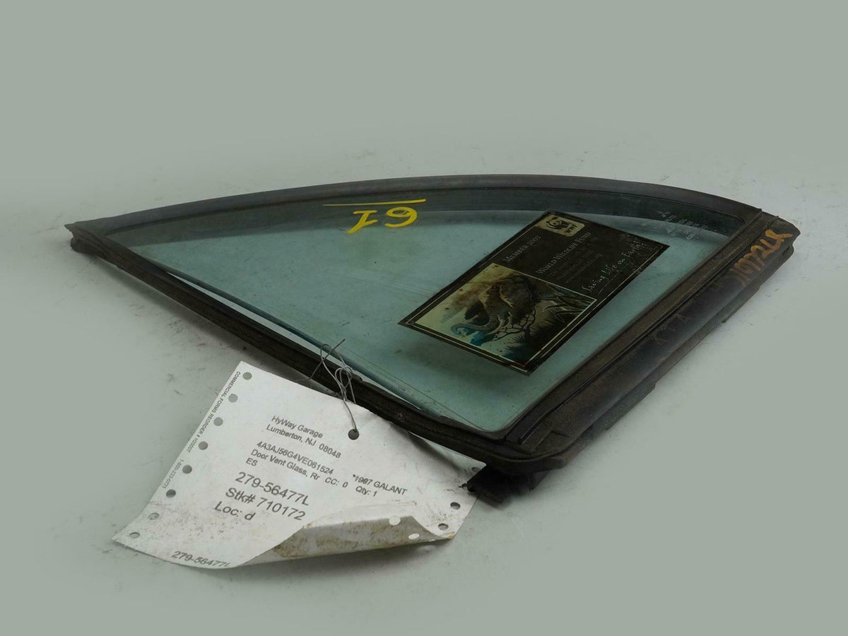 1994 - 1997 Mitsubishi Galant Vent Door Window Glass Rear Driver MR741760 OEM