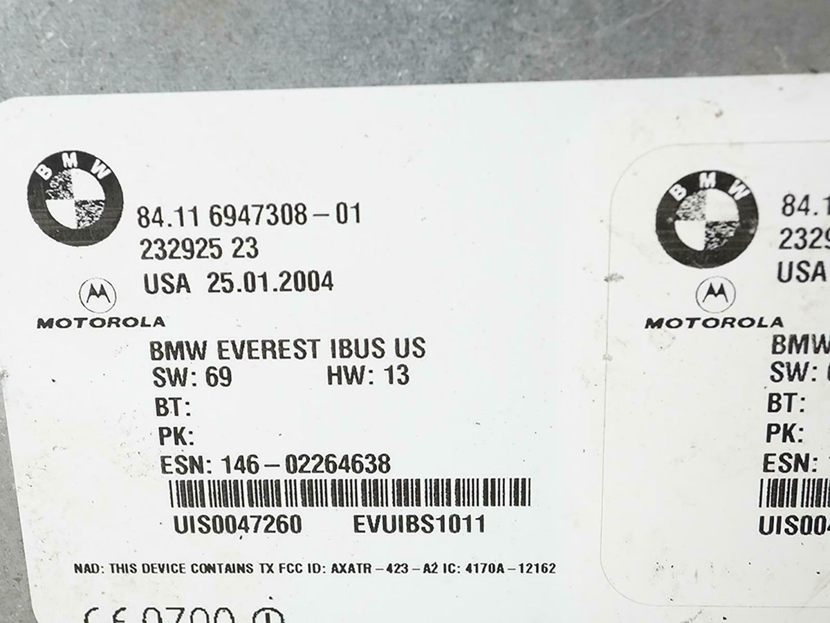 2004 - 2006 Bmw X3 E83 3.0L Bluetooth Telematic Communication Control Module