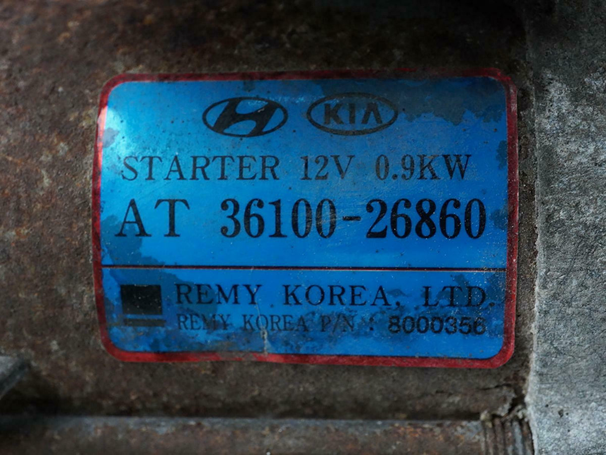 07-11 Kia Rio Engine Ignition Starter Motor Auto Transmission 3610026860 OEM