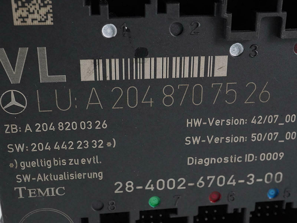  2008 - 2011 Mercedes Benz C Class W204 Door Computer Control Module Left Front, cheap