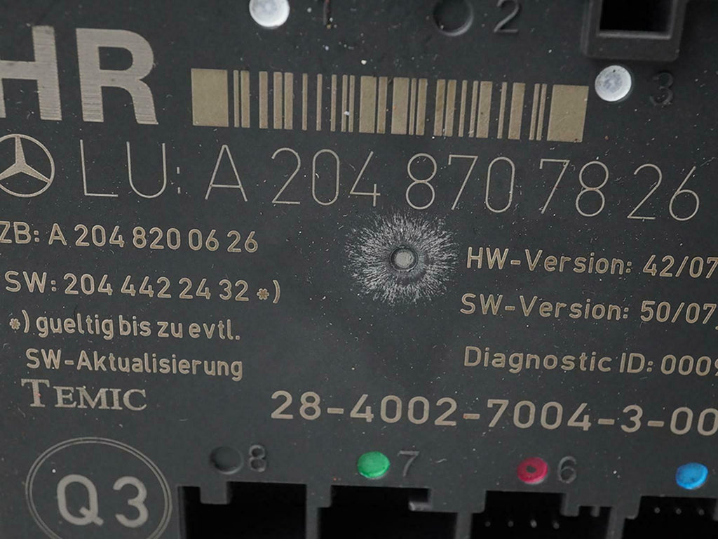  2009 Mercedes Benz C Class W 204 Door Computer Control Module Rear Right OEM, in stock