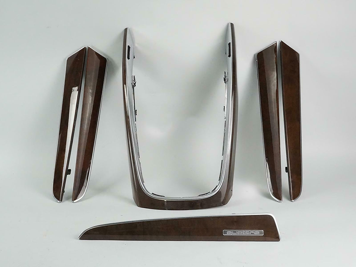 2009 - 2012 Audi Q5 8R Trim Cover Wood Panel Dash Console Center Molding Set