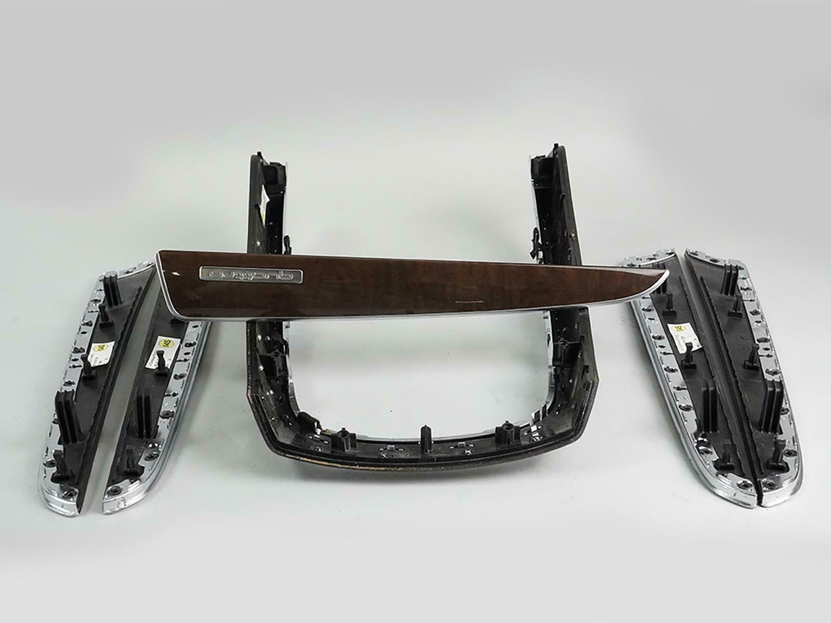 2009 - 2012 Audi Q5 8R Trim Cover Wood Panel Dash Console Center Molding Set