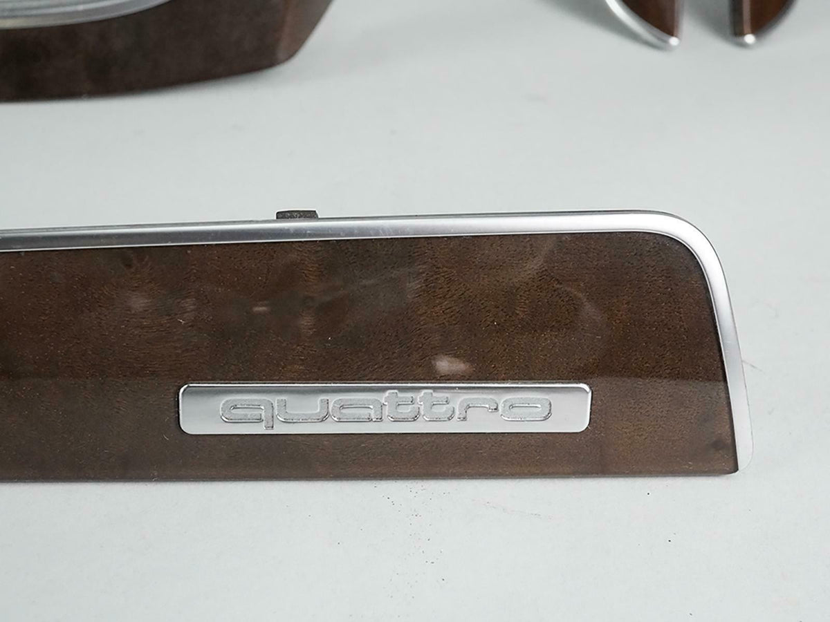 2009 - 2012 Audi Q5 8R Trim Cover Wood Panel Dash Console Center Molding Set