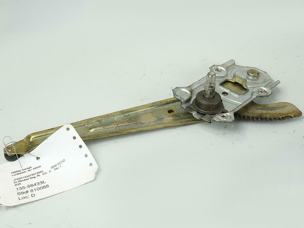 00-05 Toyota Echo Window Regulator Door Driver Left Rear Side LH OEM