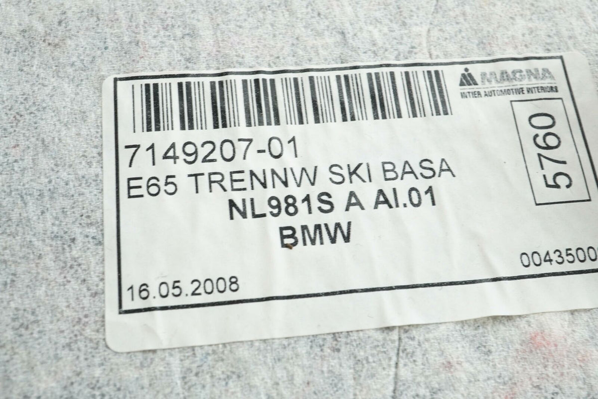 2002 - 2008 Bmw 7 Series E65 E66 Trunk Panel Trim Cover Lid Rear 714920701 OEM