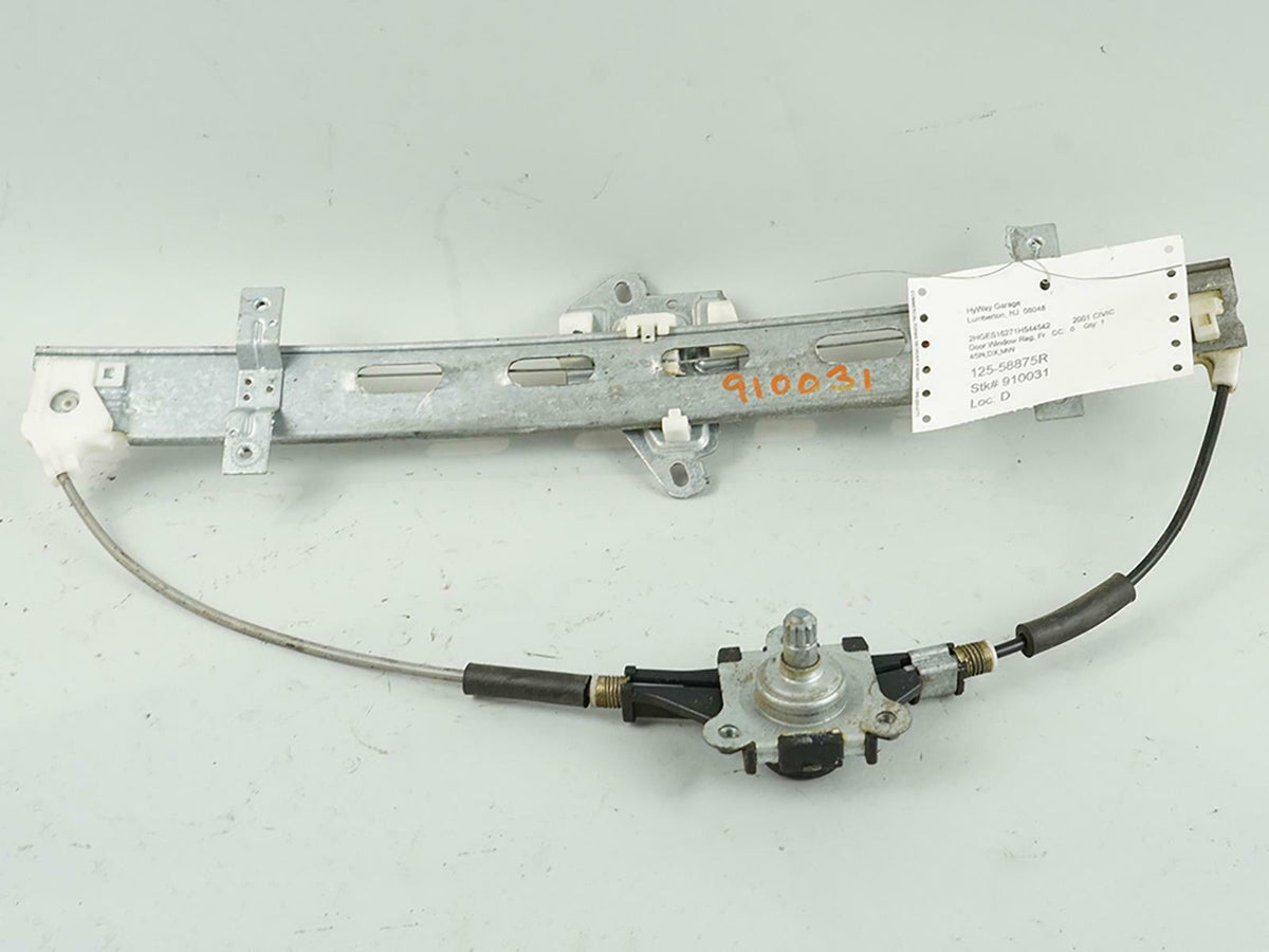 01-05 Honda Civic Window Regulator Door Front Right RH Passenger Side Unit OEM