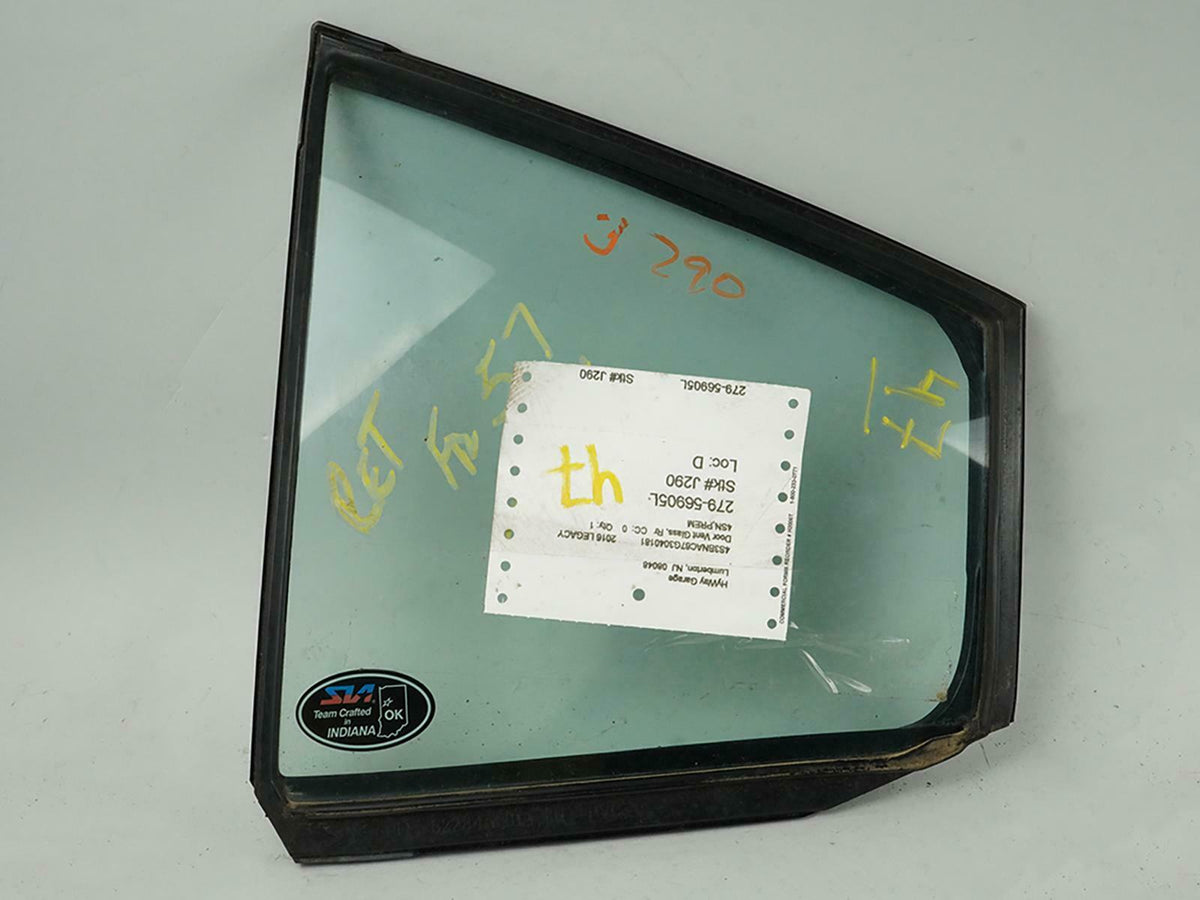 2015 - 2019 Subaru Legacy Sedan Vent Door Glass Window Rear Left 62012AL21A OEM