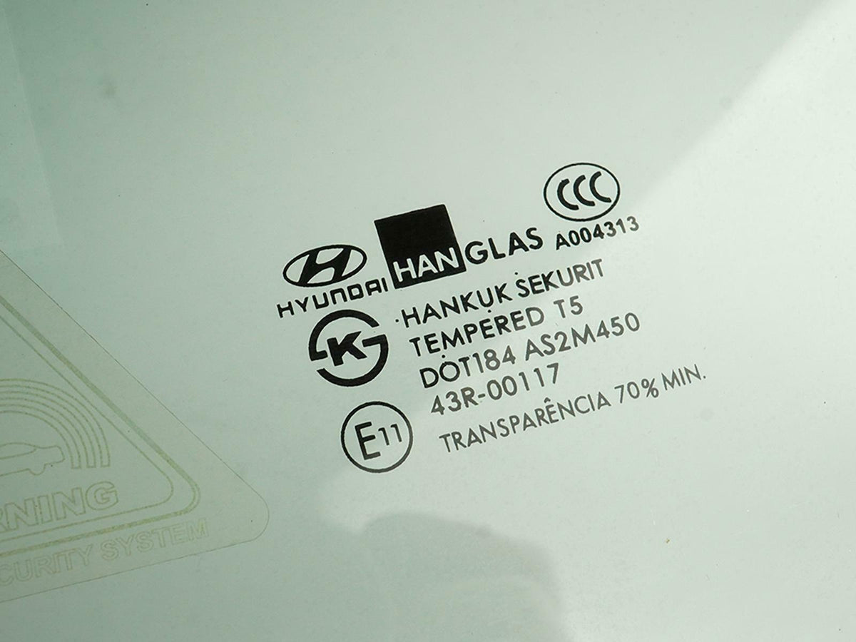 03-08 Hyundai Tiburon Coupe Door Window Glass Front Left LH 824112C000 OEM