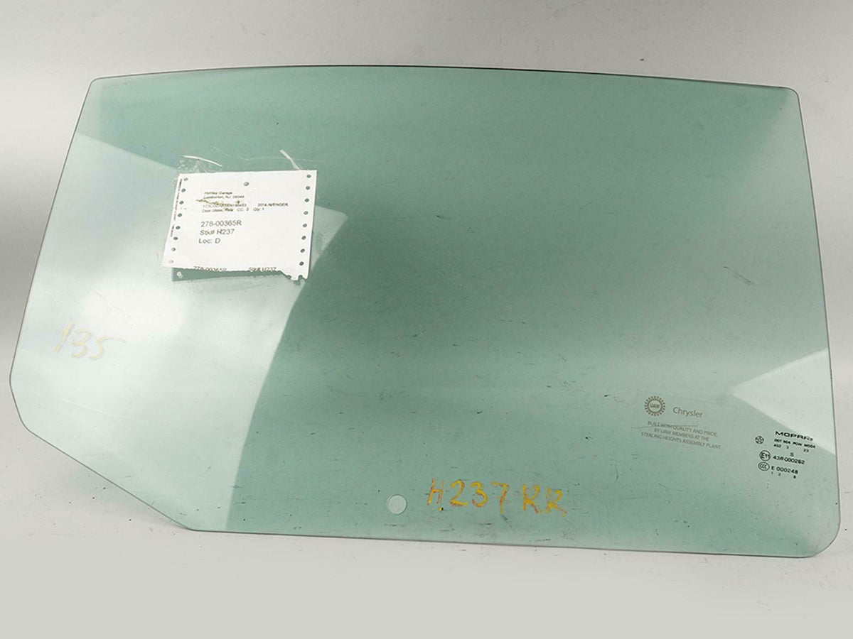 2008 - 2014 Dodge Avenger Sedan Door Window Glass Rear Passenger 5074574AA OEM