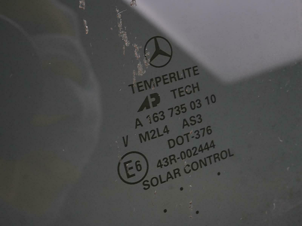 99-02 Mercedes ML320 ML430 W163 Door Window Glass Tint Rear Left 1637351510 OEM