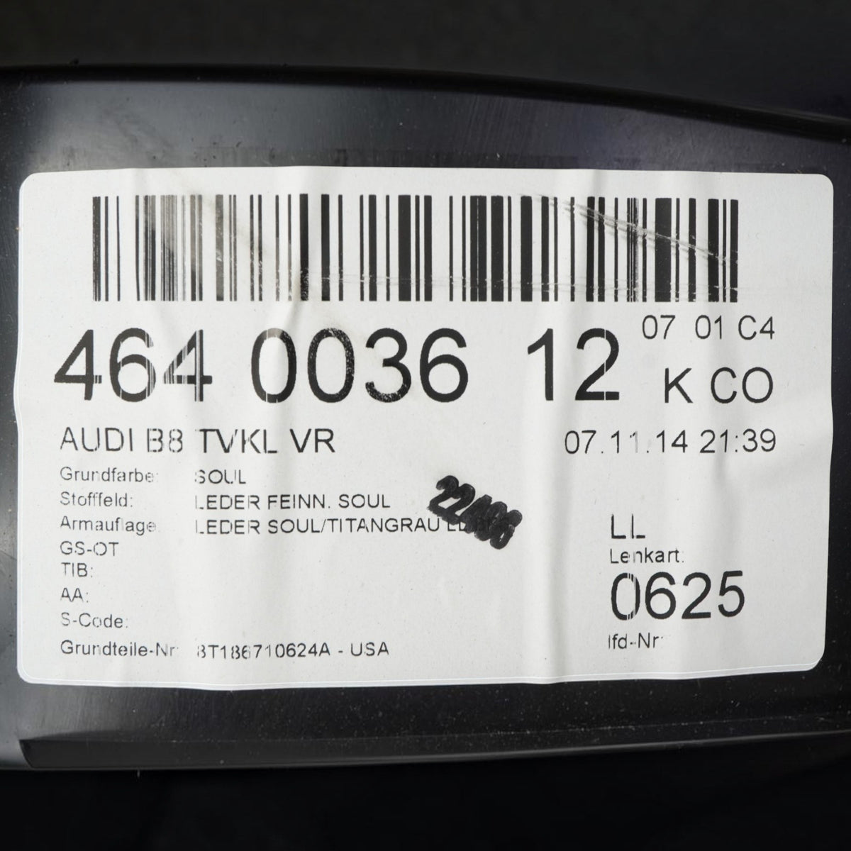 08-17 Audi A5 S5 B8 Door Panel Inner W Switches Front Rear LH RH 8T1867105 OEM