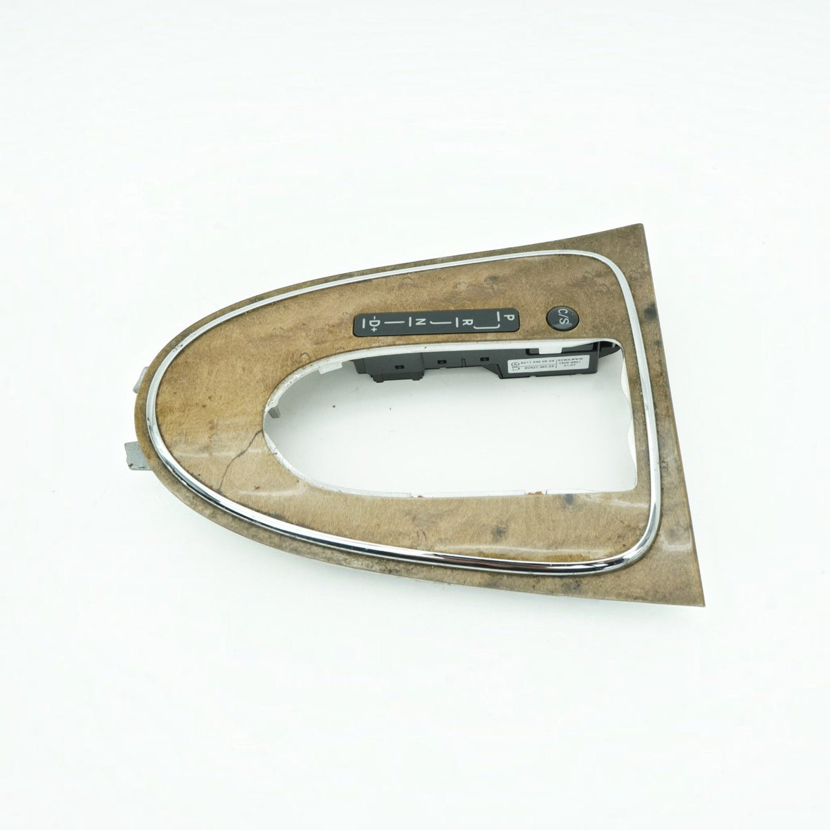 07-09 Mercedes W211 E350 E550 Console Shifter Trim Bezel Wood A2116808636