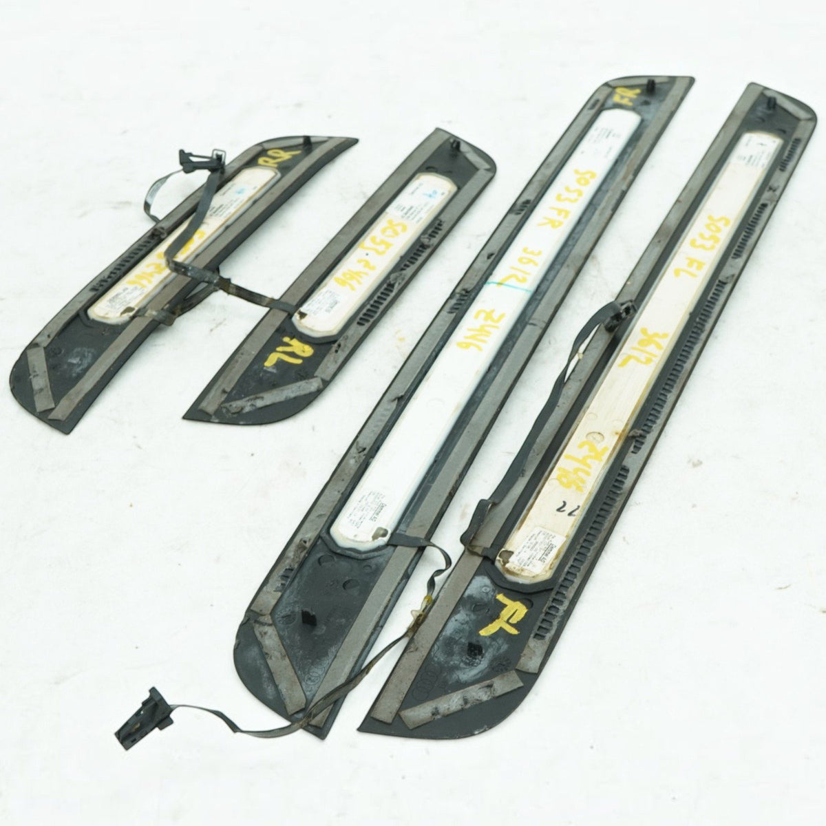 13-17 Audi S7 4G Door sill scuff Plate Trim Cover Front Rear set 4G8947405D OEM
