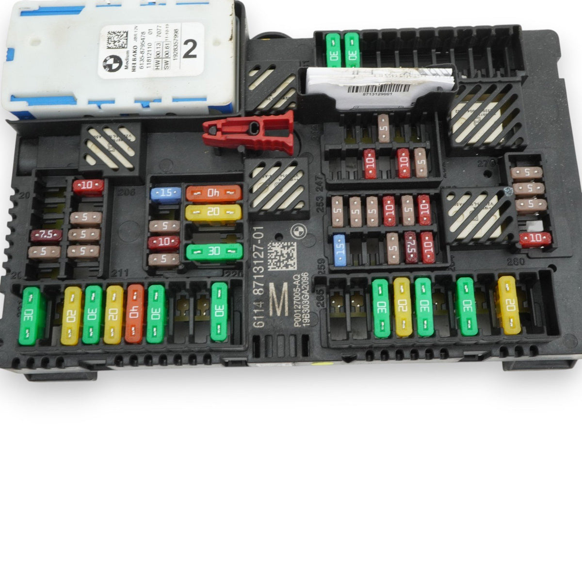 2020 BMW 530i G30 Fuse Box Relay Distribution Trunk Mounted Rear 61148713127 OEM