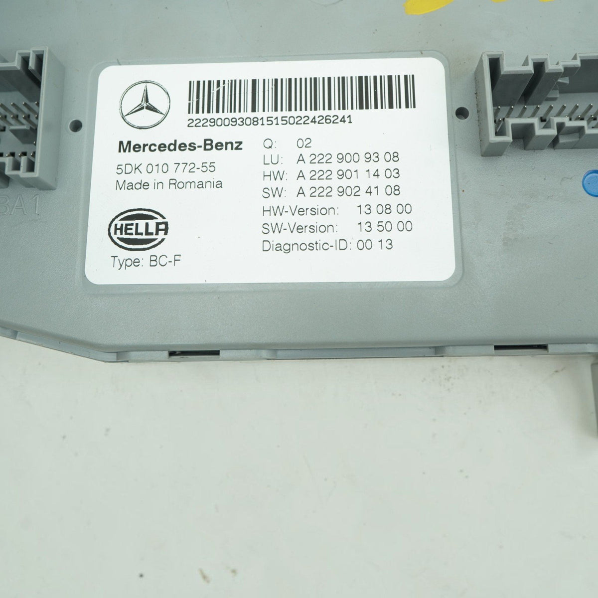 2015 Mercedes S550 S63 S65 S400 W222 Front Sam Control Module 2229009308 OEM