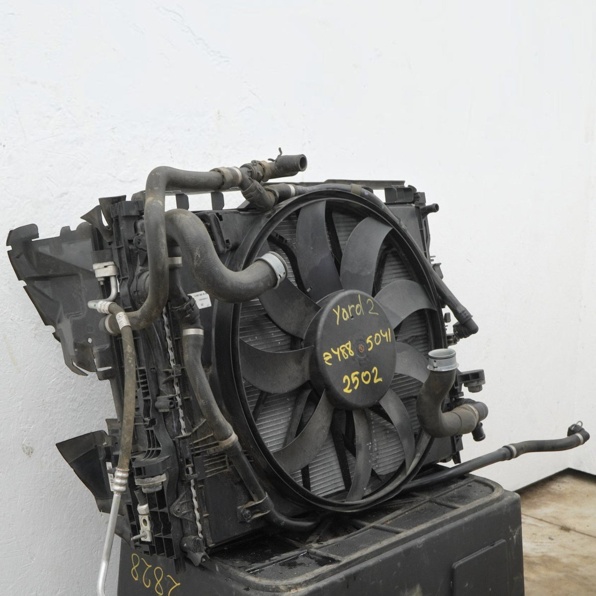 14-20 Mercedes S550 W222 Radiator AC Condenser Fan Shroud Cooling 2225053230 OEM