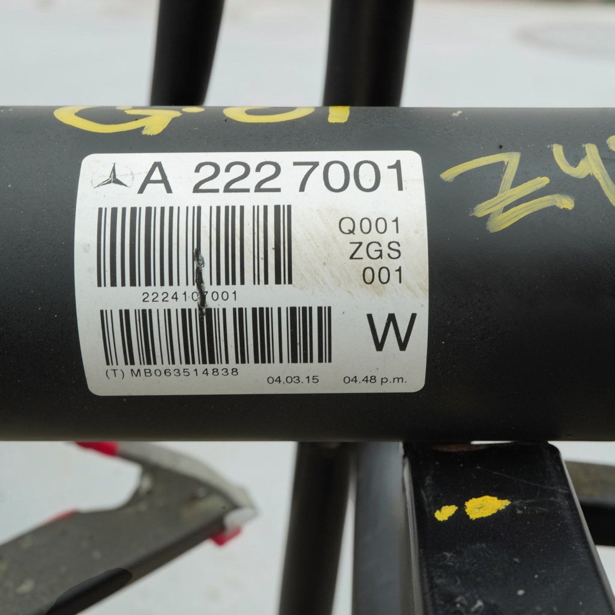 14-16 Mercedes S550 W222 4MATIC Driveshaft Cardan Propeller Rear 2224107001 OEM