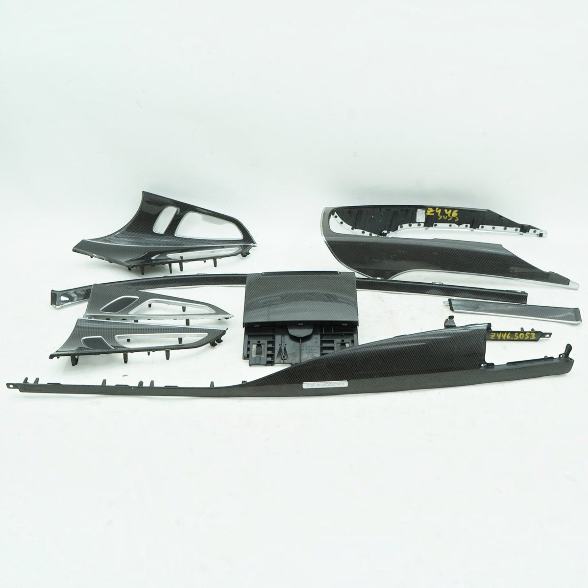 13-17 Audi S7 4G Carbon Fiber Center Console Door Dash Trim Set 4G0863273A OEM