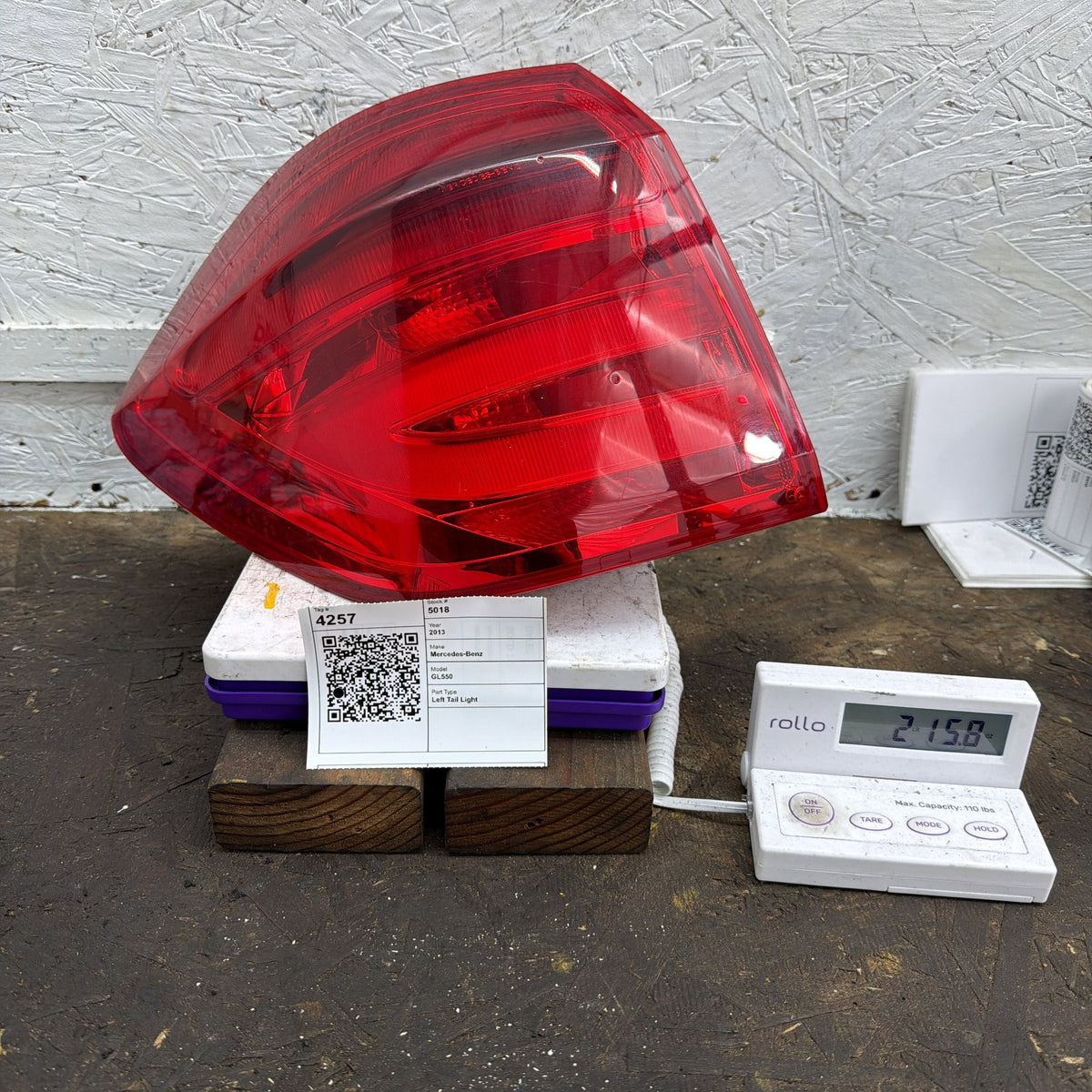 2013-2016 Mercedes-Benz GL550 GL-Class X166 SUV Left Tail Light