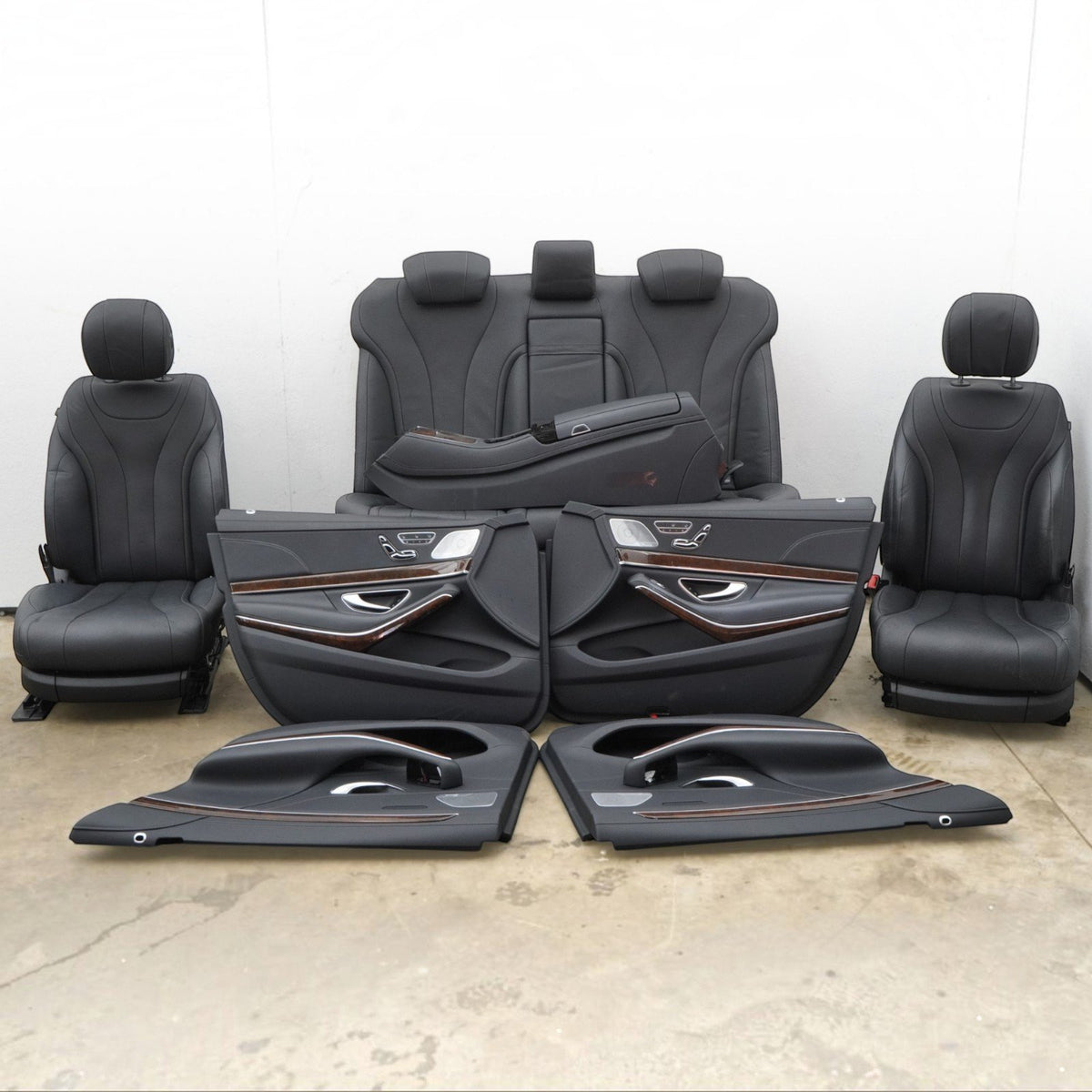 15-20 Mercedes S550 S400 W222 Front Rear Seat Door Panel Center Console SET OEM