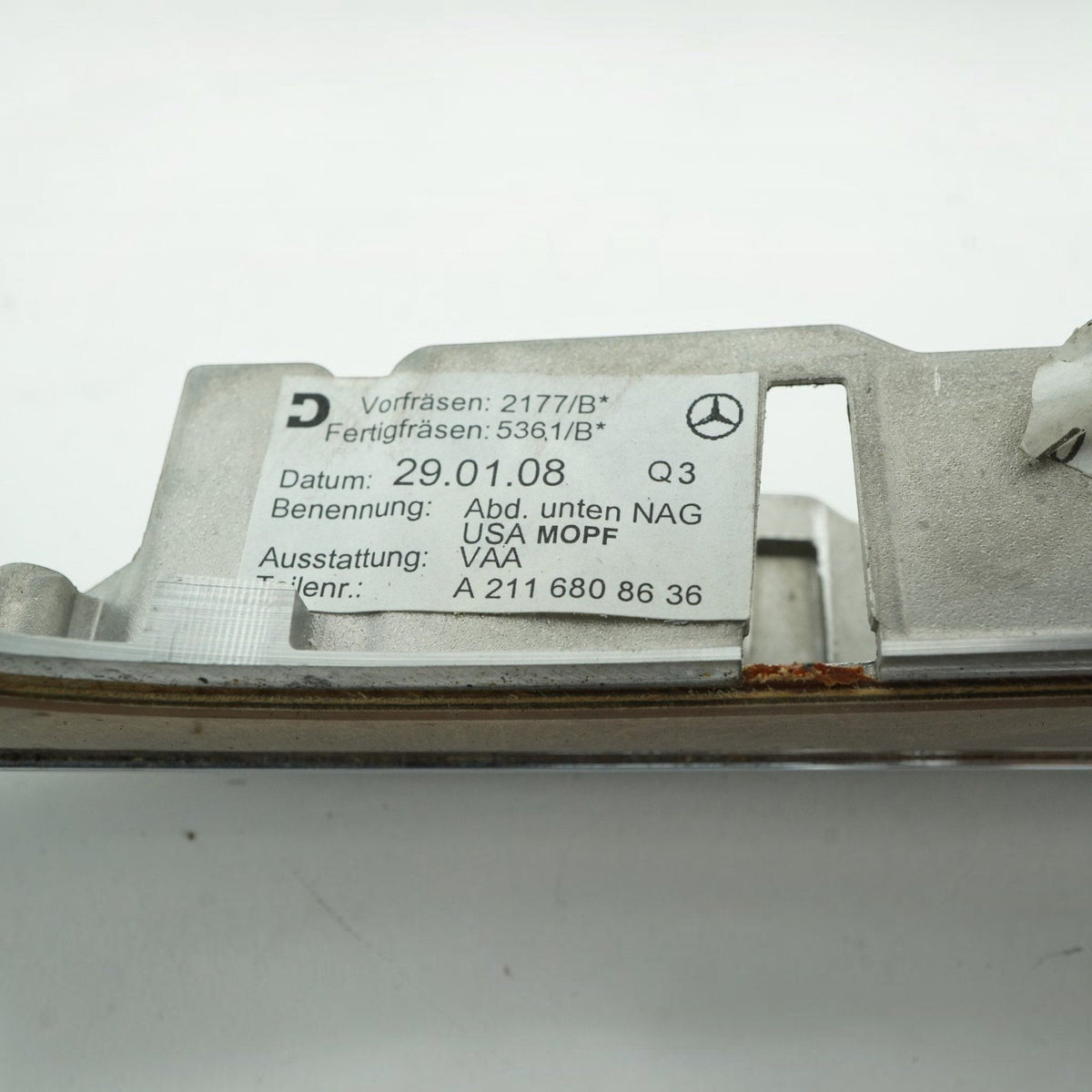 07-09 Mercedes W211 E350 E550 Console Shifter Trim Bezel Wood A2116808636