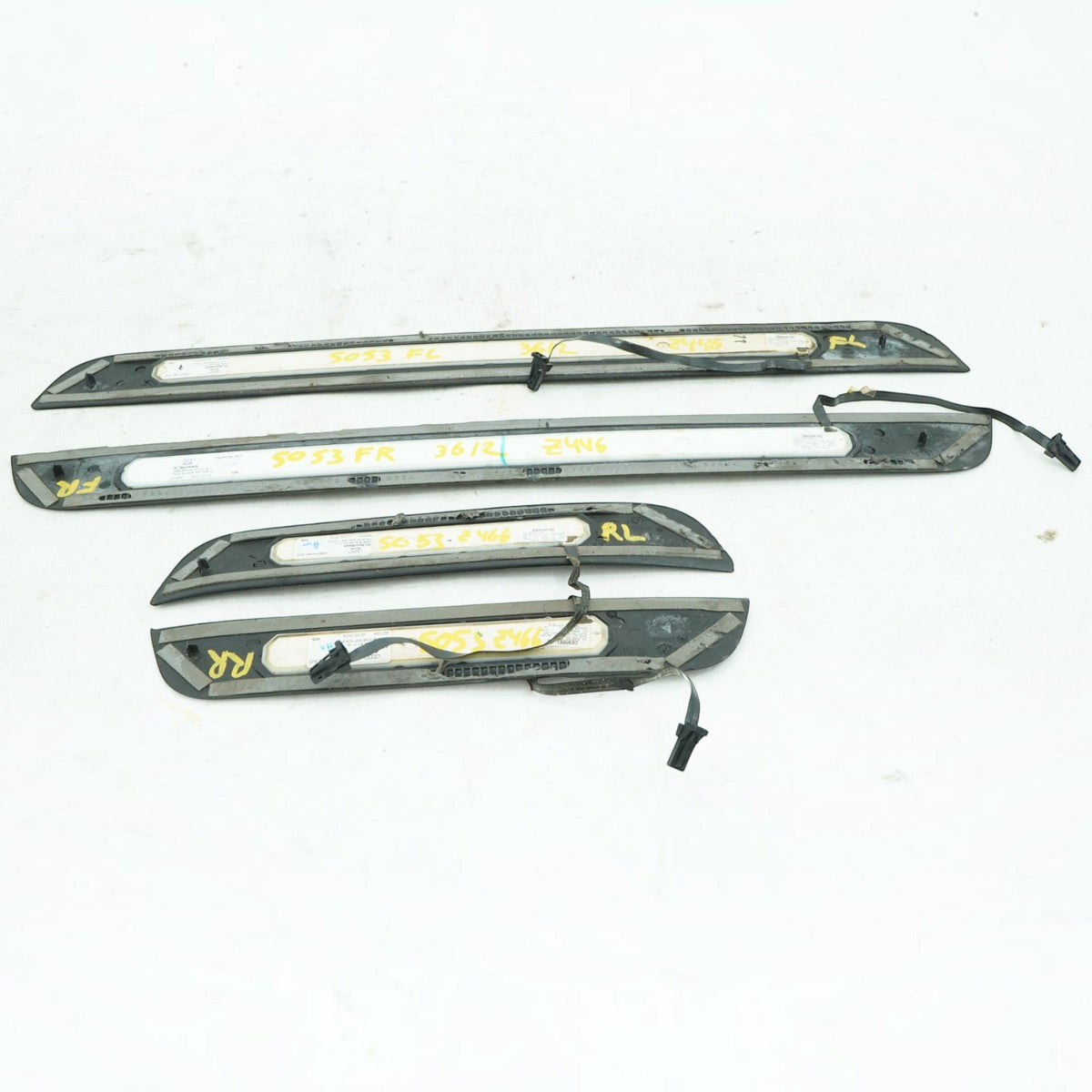 13-17 Audi S7 4G Door sill scuff Plate Trim Cover Front Rear set 4G8947405D OEM